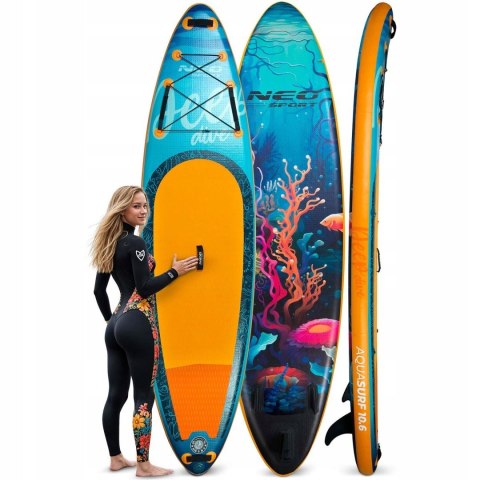 Deska Sup Aquasurf 320X84x15cm Drop Stitch Komplet: Wiosło, Pompka, Leash