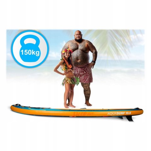 Deska Sup Aquasurf 320X84x15cm Drop Stitch Komplet: Wiosło, Pompka, Leash