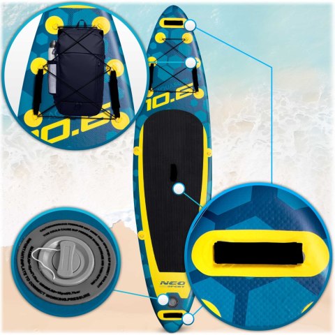 Deska Sup Aquasurf 320 Cm Z Kompletem: Wiosło, Pompka, Plecak, Siedzisko