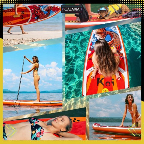 Deska Sup Funwater Koi 350 Cm Dmuchana Ze Wiosłem, Pompką I Plecakiem