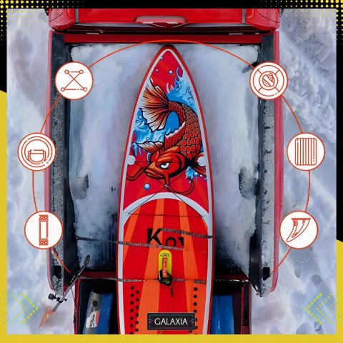 Deska Sup Funwater Koi 350 Cm Dmuchana Ze Wiosłem, Pompką I Plecakiem