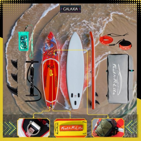 Deska Sup Funwater Koi 350 Cm Z Wiosłem I Pompą - Ultra Lekka, Stabilna