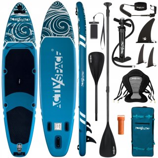 Pompowana Deska Sup 350Cm Z Wiosłem, 220Kg - Kompletny Zestaw Akcesoriów
