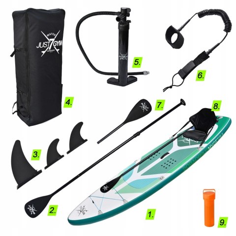 Deska Sup 320Cm Pompowana Dwuwarstwowa Z Siedziskiem I Wiosłem 2W1 Fitness