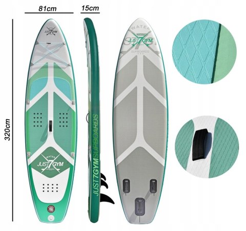 Deska Sup 320Cm Pompowana Dwuwarstwowa Z Siedziskiem I Wiosłem 2W1 Fitness