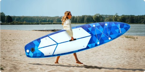 Deska Sup 320Cm Pompowana Ze Siedzeniem, Dwustronne Wiosło I Plecak 150Kg