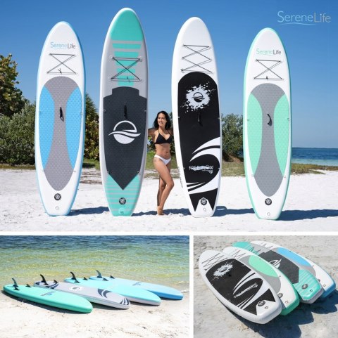 Deska Sup 320Cm Serenelife - Zestaw Akcesori, 3 Finy, Lekka I Stabilna