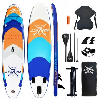 Deska Sup 350Cm 2W1 Z Wiosłem, Siedziskiem I Pompką Do Fitness I Wędkowania