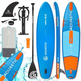 Deska Sup Aquastic Perth 10'8 Allround Stabilna Zestaw Wiosło Pompka Plecak