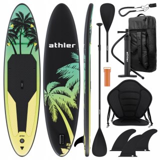Deska Sup Athler Miami 70 Yellow 330 Cm Z Wiosłem 2W1 I Siedziskiem