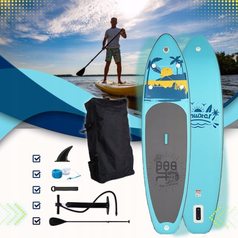 Deska Sup Funwater 335Cm Pompowana Do Wody, Z Wiosłem I Zestawem Akcesoriów