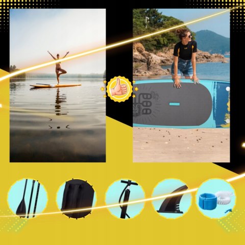 Deska Sup Funwater 335Cm Pompowana Do Wody, Z Wiosłem I Zestawem Akcesoriów