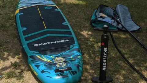 Deska Sup Skatinger Prana Yoga 350X89x15 Cm - Antypoślizgowa, Premium Zestaw