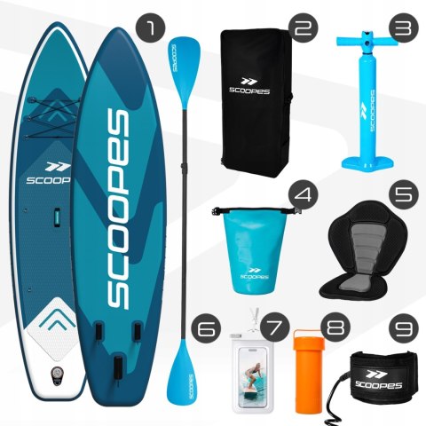 Deska Sup Velo 320 Cm 2W1 - Sup I Kajak, Siedzisko, Wiosło, Pompka, Plecak