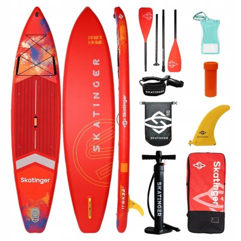Sup Skatinger Interstellar Red 350X81x15 Cm - Touring, 375L, 170Kg Zestaw