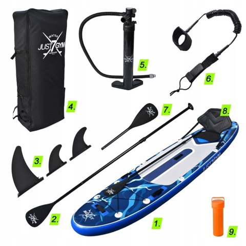 Deska Sup 320Cm Pompowana Z Siedziskiem I Wiosłem Idealna Do Fitness I Jogi