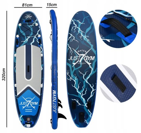 Deska Sup 320Cm Pompowana Z Siedziskiem I Wiosłem Idealna Do Fitness I Jogi