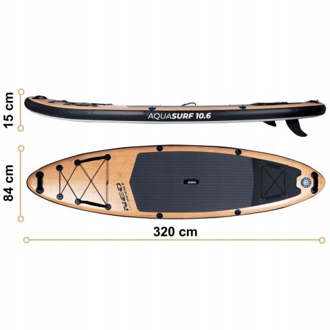 Deska Sup Aquasurf 320Cm - Kompletny Zestaw: Pompa, Wiosło, Torba, Plecak