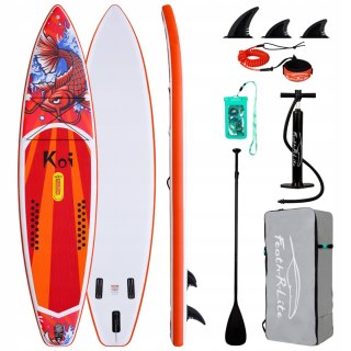 Deska Sup Koi 335Cm Pompowana, Komplet Akcesoriów, Stabilna Drop Stitch Pvc