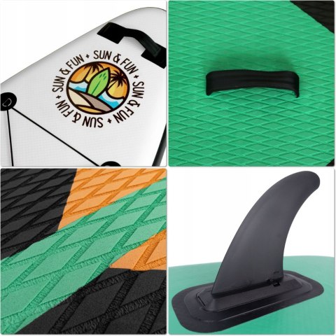 Deska Sup Paddle Board 350Cm Nowa, Zestaw: Pompka, Siedzisko, 2W1 Wiosło