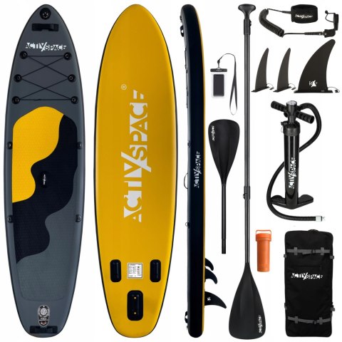 Deska Sup Pompowana 320Cm - Zestaw Z Kajakowym Wiosłem Antipoślizgowa 180Kg