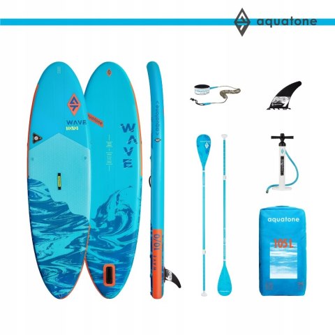 Deska Sup Pompowana Wave 10.0 Aquatone - All Round, Sztywna, Kompaktowa