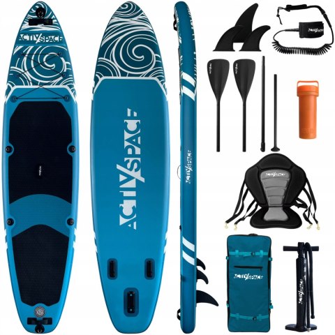 Sup Deska 350 Cm Pompowana, Komplet Z Wiosłem, Siedziskiem I Plecakiem