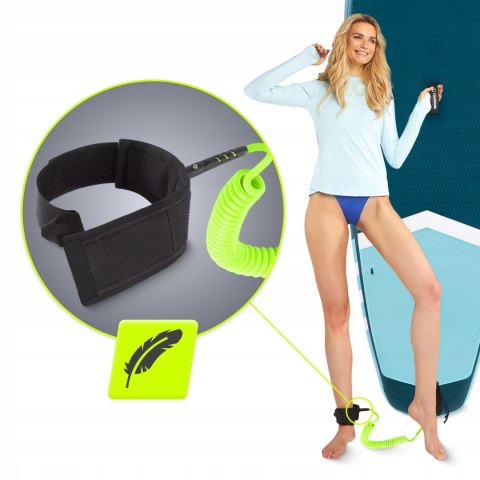 Leash Do Deski Sup Tsunami 1-3M Neopren, Elastyczna Linka Bezpieczeństwa