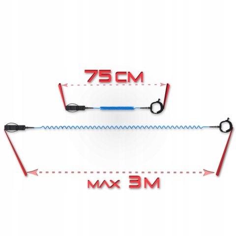 Leash Do Supa - Linka Bezpieczeństwa Na Kostkę, 3M Neopren/Pvc Activ/Space