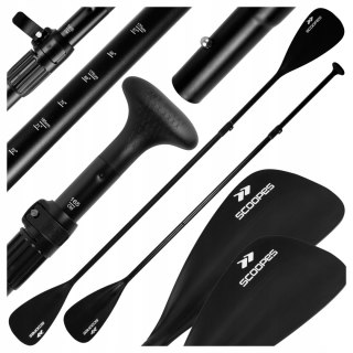 Wiosło 2W1 Do Sup/Kajak Składane Lekkie Regulowane Aluminiowe 165-225 Cm