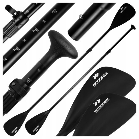 Wiosło 2W1 Do Sup/Kajak Składane Lekkie Regulowane Aluminiowe 165-225 Cm