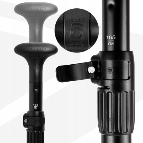 Wiosło 2W1 Do Sup/Kajak Składane Lekkie Regulowane Aluminiowe 165-225 Cm
