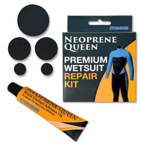 Zestaw Naprawczy Do Neoprenów - Klej Neoprene Queen, Łatki Szybkiej Naprawy