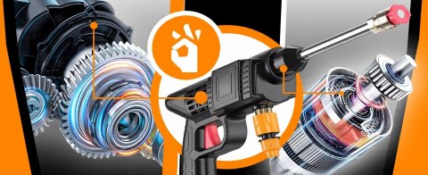 Myjka Bezprzewodowa 68V Do Mycia Okien 38 Bar Z2 Akumulatorami I Walizką
