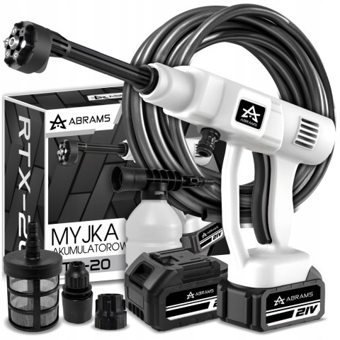 Myjka Ciśnieniowa Akumulatorowa 1000W 60 Bar 3 Tryby Ciśnienia 2X 21V 4Ah