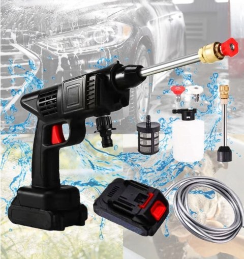 Myjka Ciśnieniowa Akumulatorowa 1500W 10000Mah 2 Baterie Do Domowego Użytku