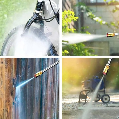 Myjka Ciśnieniowa Akumulatorowa 48V 400W 3M Do Okien, Ogródu 2X Akumulatory