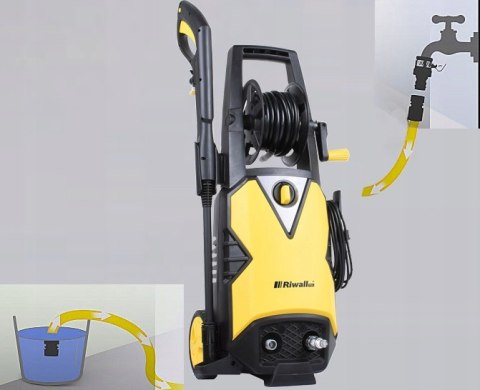 Myjka Ciśnieniowa Riwall 350 Bar 2000W 13M Ls3 Pianownica + Turbo Lance