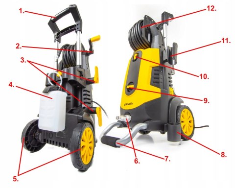Myjka Ciśnieniowa Riwall Kox280 280 Bar Z Indukcyjnym Silnikiem 2100W
