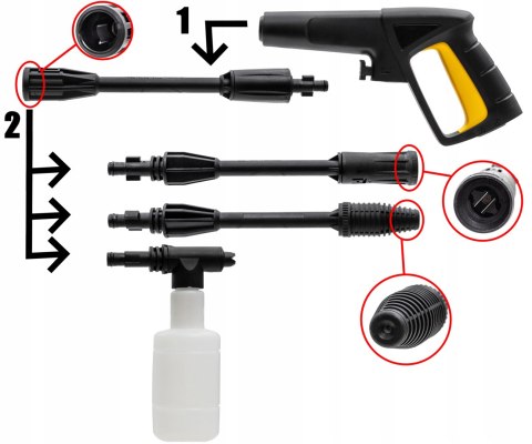 Myjka Ciśnieniowa Riwall Repw120 L 1500W 230 Bar, Samossąca, Ls3 Pianownica
