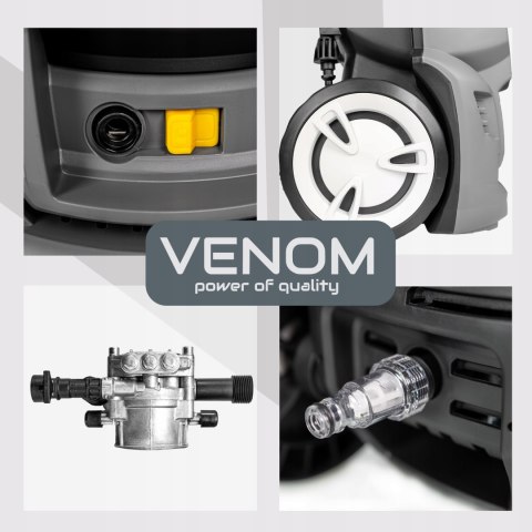 Myjka Ciśnieniowa Venom 1600W 130 Bar Z Aluminiową Pompą I Akcesoriami