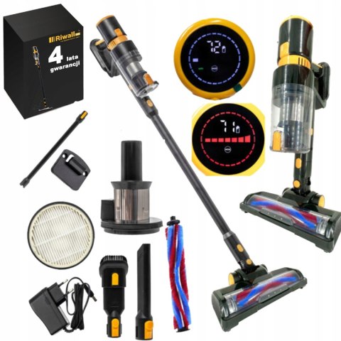 Odkurzacz Bezprzewodowy 2W1 25,9V Cyklon Led Z Auto Modem 40Min Riwall