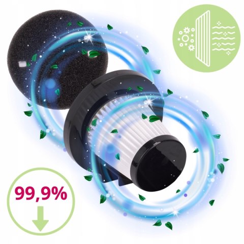 Odkurzacz 2-W-1 Ręczny Pionowy Cyklonowy 600W Filtr Hepa Kompaktowy Mocny