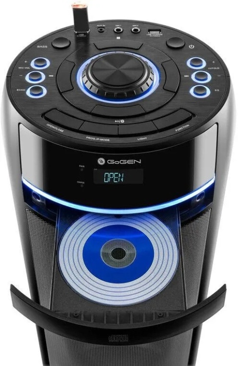Głośnik Bluetooth GoGEN HAPPEE 90W z mikrofonem, CD, FM, z LED i LCD