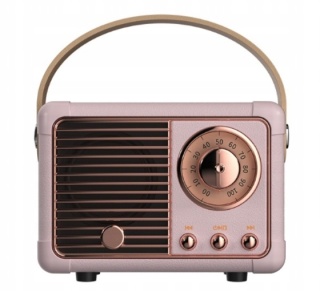 Retro Bluetooth Głośnik Przenośny 3W z Doskonałym Dźwiękiem Bass