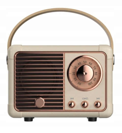 Retro Bluetooth Głośnik Przenośny 3W z Doskonałym Dźwiękiem Bass