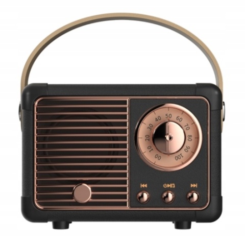 Retro Bluetooth Głośnik Przenośny 3W z Doskonałym Dźwiękiem Bass