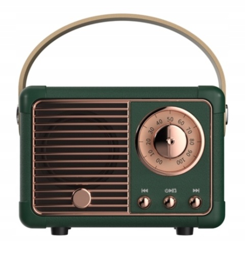 Retro Bluetooth Głośnik Przenośny 3W z Doskonałym Dźwiękiem Bass