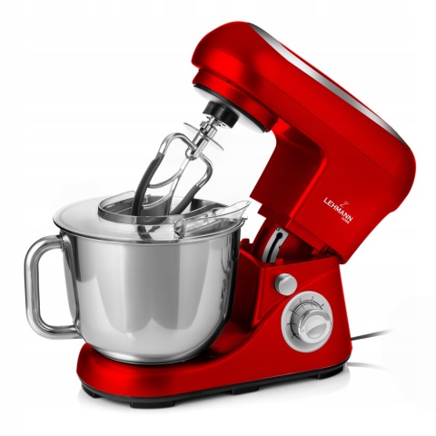 Robot Kuchenny Planetarny Lehmann 2200W z Metalową Misą 5L i 3 Końcówkami