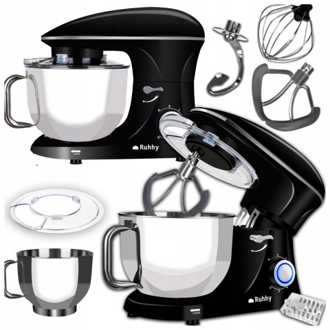 Robot Kuchenny Ruhhy 2200W Planetarny z Miską 6,2L i 3 Akcesoriami